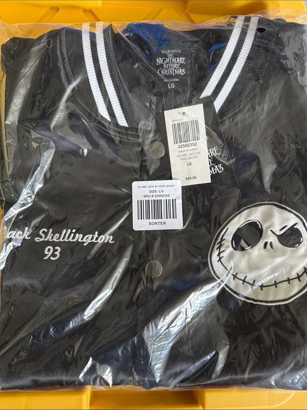 Our Universe Nightmare Before Christmas Satin Baseball Jacket